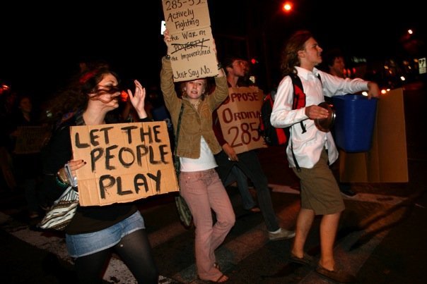 PINAC protest downtown Northampton